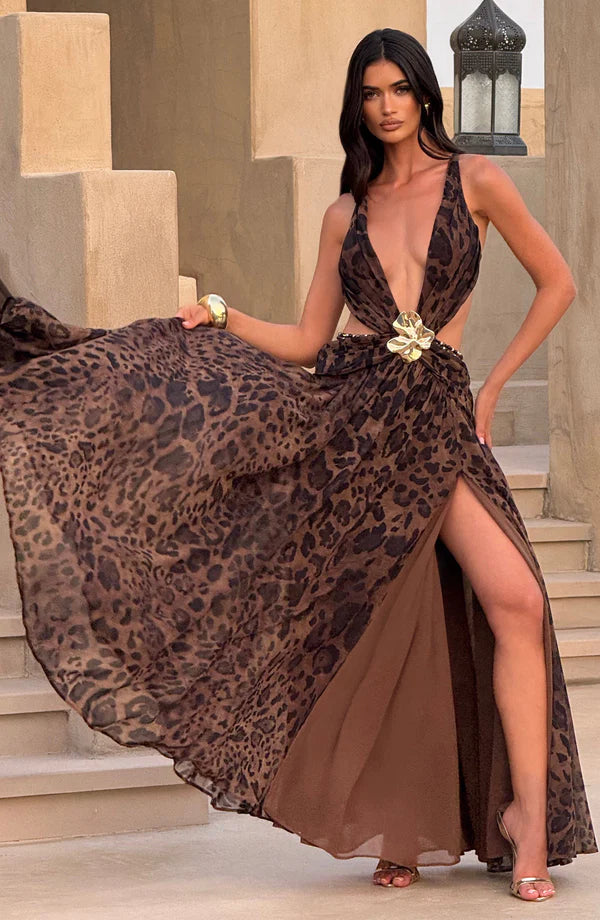 INDIANA | Vestido largo de diseño con escote halter