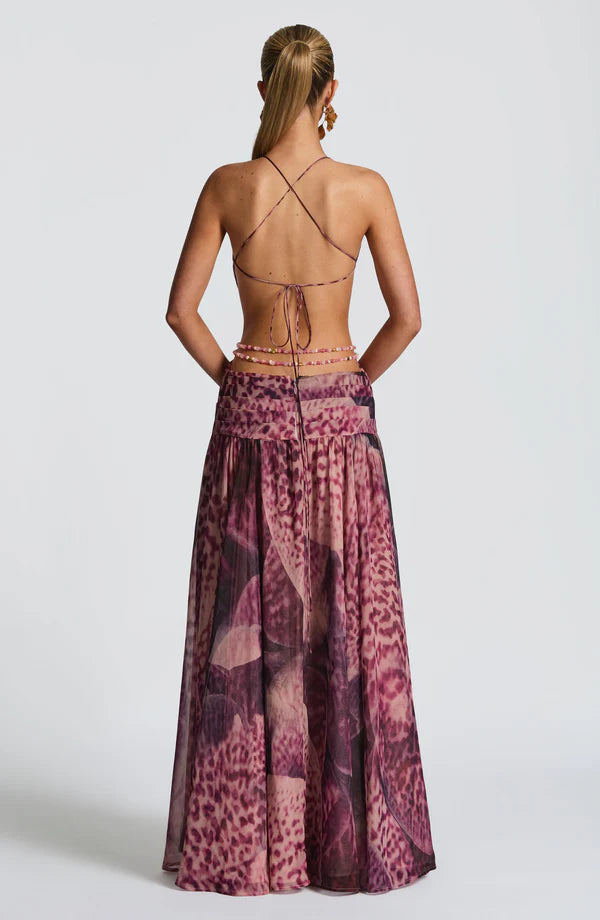 INDIANA | Vestido largo de diseño con escote halter