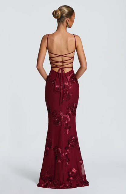 IMARA | Vestido Largo Satín Elegance
